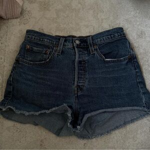Levi's Dark Blue Jean Shorts for Women